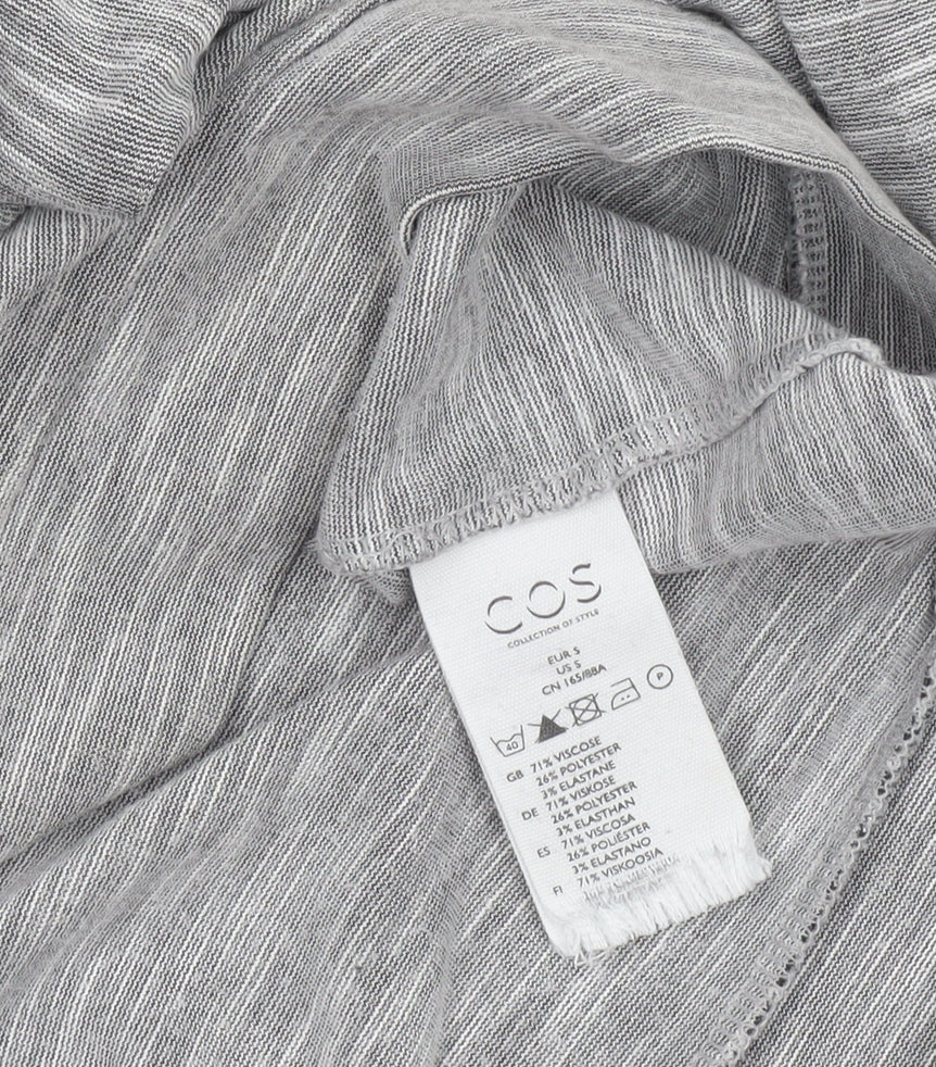 Womens UK Size S COS Grey Basic T-Shirt