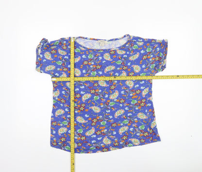 Womens UK Size S Oasis Blue Basic T-Shirt