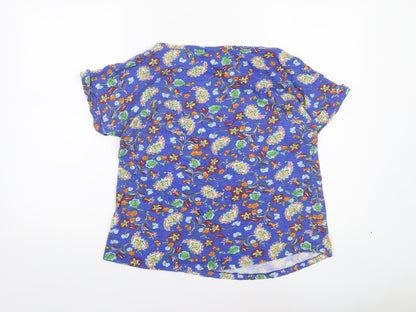 Womens UK Size S Oasis Blue Basic T-Shirt