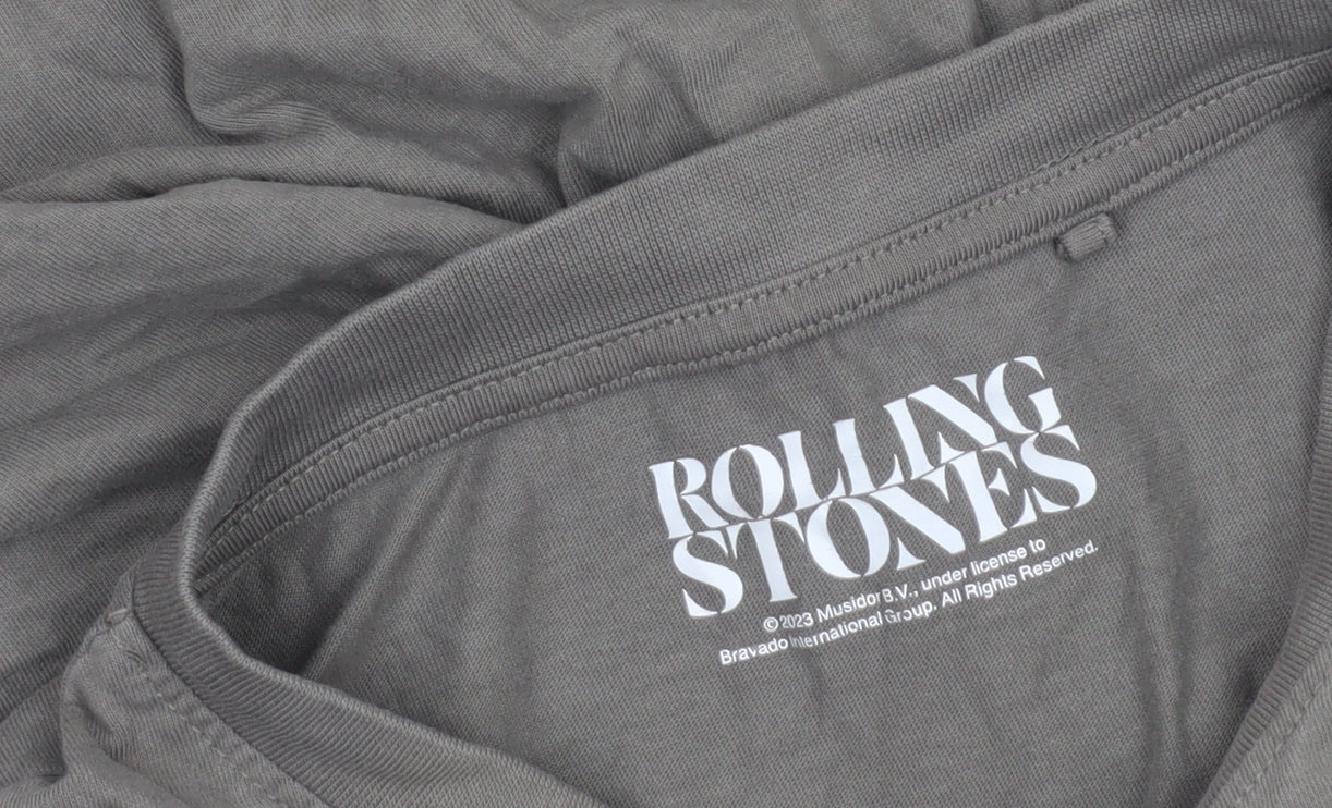 Rolling Stones Men's Grey Short Sleeve Band T-Shirt Size S