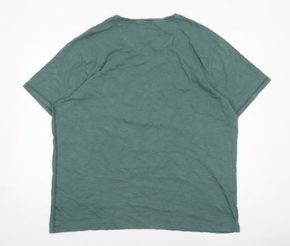 Mens UK Size 2XL Marks and Spencer Green  T-Shirt