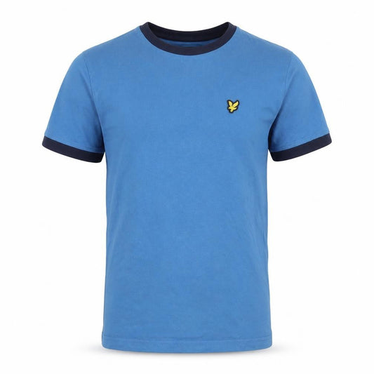 Lyle & Scott Boys Blue Ringer Cotton T-Shirt 9-10 Years