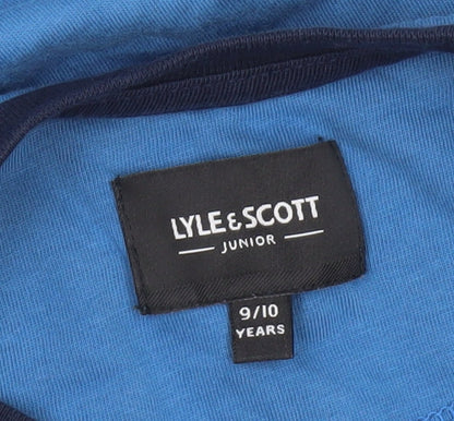 Lyle & Scott Boys Blue Ringer Cotton T-Shirt 9-10 Years