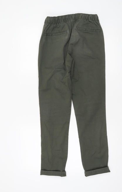 Womens UK Size L ASOS Regular Fit Chino Green Trousers