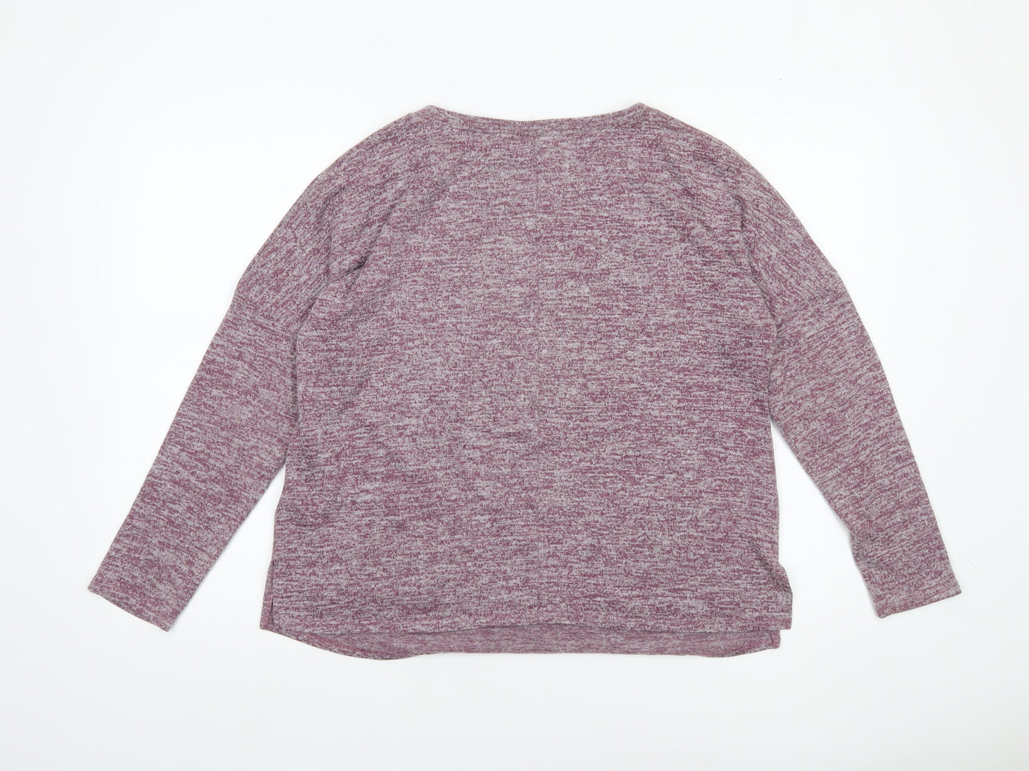 Womens UK Size S Cable & Gauge Purple Basic T-Shirt