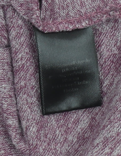 Womens UK Size S Cable & Gauge Purple Basic T-Shirt