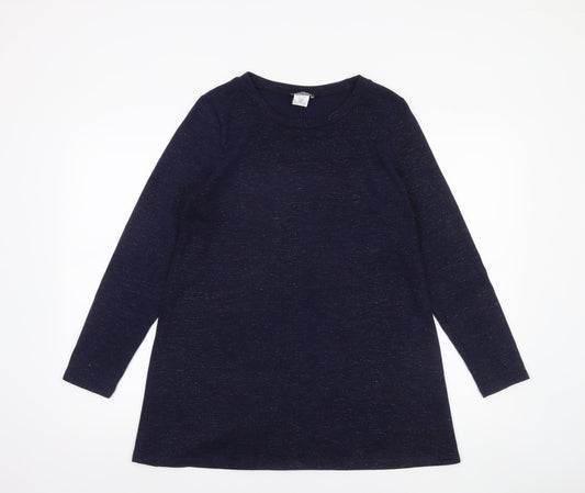 Womens UK Size M Kim & Co Blue Tunic Blouse