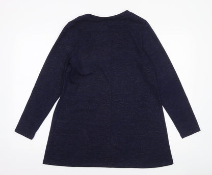 Womens UK Size M Kim & Co Blue Tunic Blouse