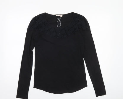 Womens UK Size 14 Miss Selfridge Black Basic Blouse