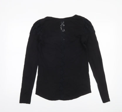 Womens UK Size 14 Miss Selfridge Black Basic Blouse