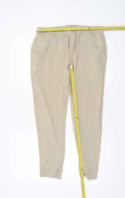 Womens UK Size L Prévu Regular Fit Jogger Beige Trousers