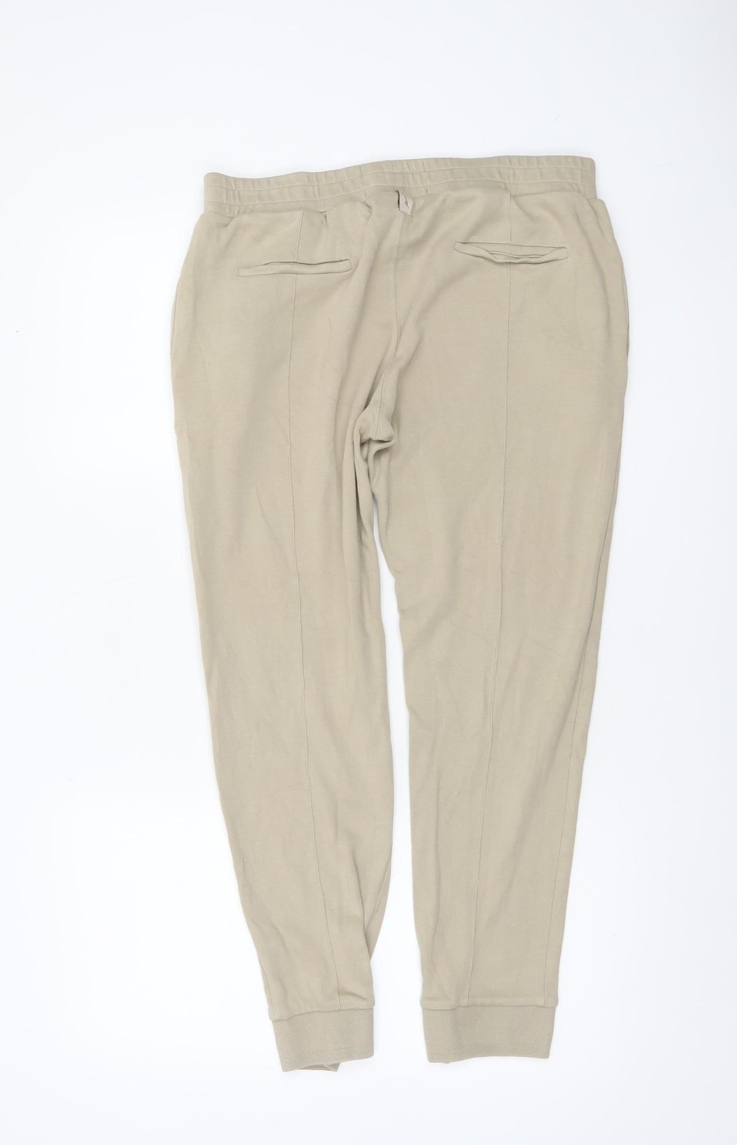 Womens UK Size L Prévu Regular Fit Jogger Beige Trousers