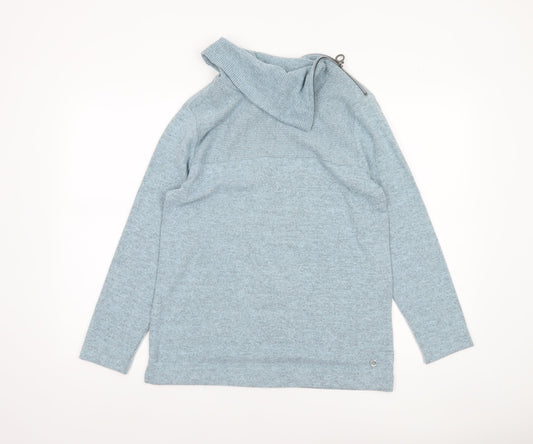 Womens UK Size 10 VIZ-A-VIZ Blue Pullover Jumper