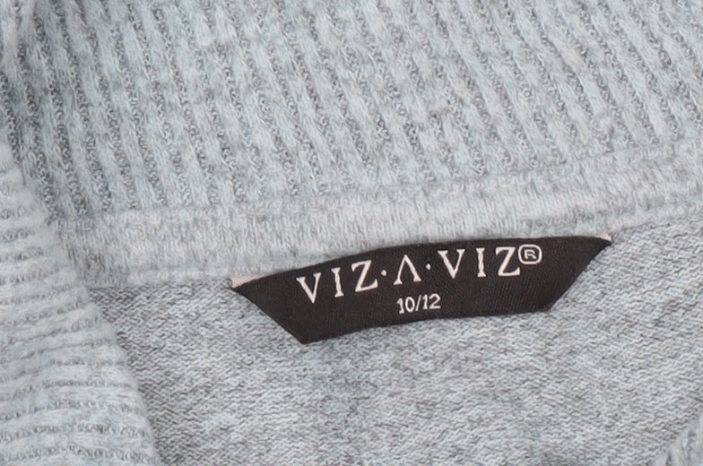 Womens UK Size 10 VIZ-A-VIZ Blue Pullover Jumper