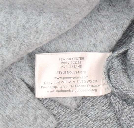 Womens UK Size 10 VIZ-A-VIZ Blue Pullover Jumper