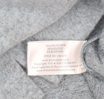 Womens UK Size 10 VIZ-A-VIZ Blue Pullover Jumper