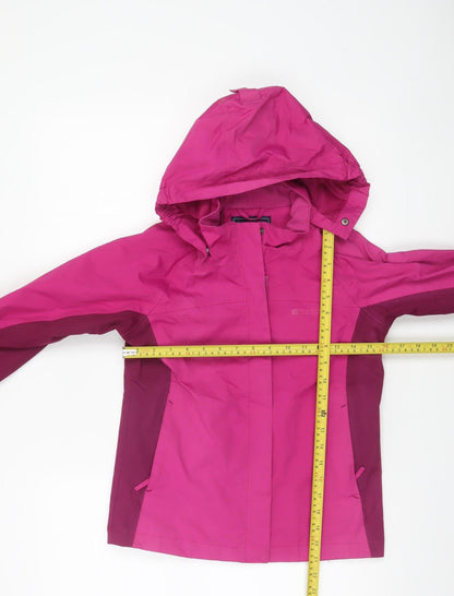 Mountain Warehouse Girls Pink Waterproof Hooded Rain Coat Jacket 9-10 Years
