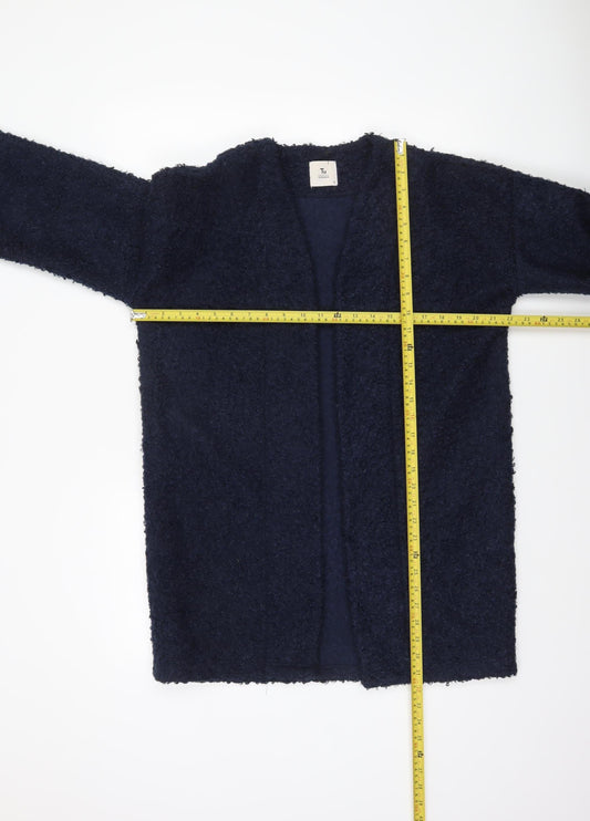 Tu Women Blue Size 10 Open Front Coatigan