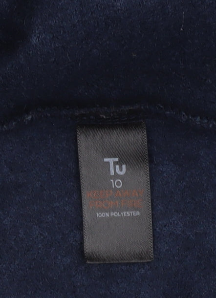 Tu Women Blue Size 10 Open Front Coatigan