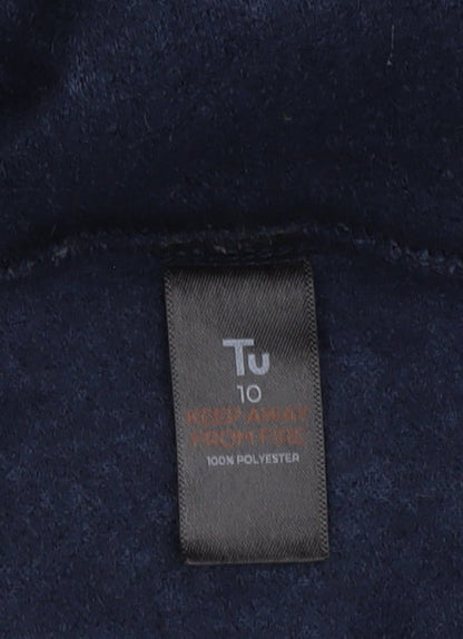 Tu Women Blue Size 10 Open Front Coatigan