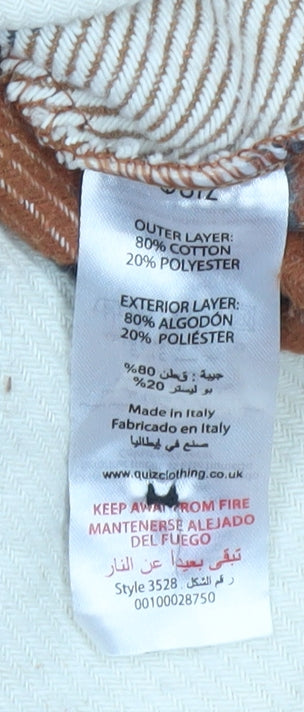Womens UK Size S Quiz Brown Shacket