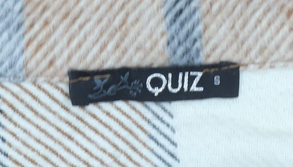Womens UK Size S Quiz Brown Shacket