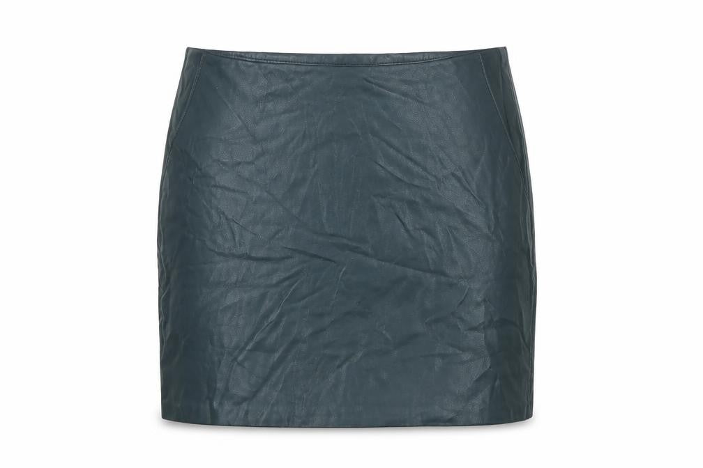 Womens UK Size 12 Pull & Bear Straight & Pencil Faux Leather Skirt