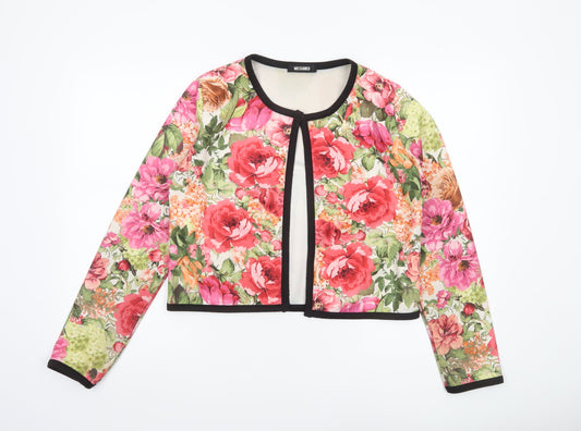 Missguided Women Multicoloured Floral Cropped Jacket Size 14