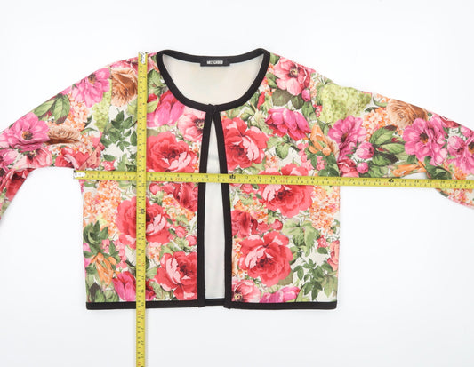 Missguided Women Multicoloured Floral Cropped Jacket Size 14