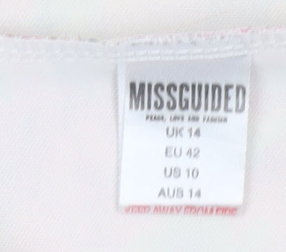 Missguided Women Multicoloured Floral Cropped Jacket Size 14