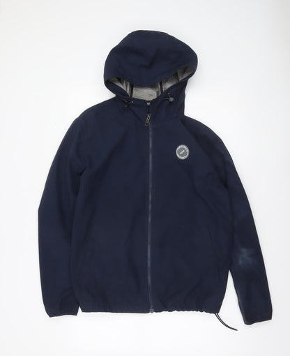 Mens UK Size L JACK & JONES Blue Windbreaker Coat