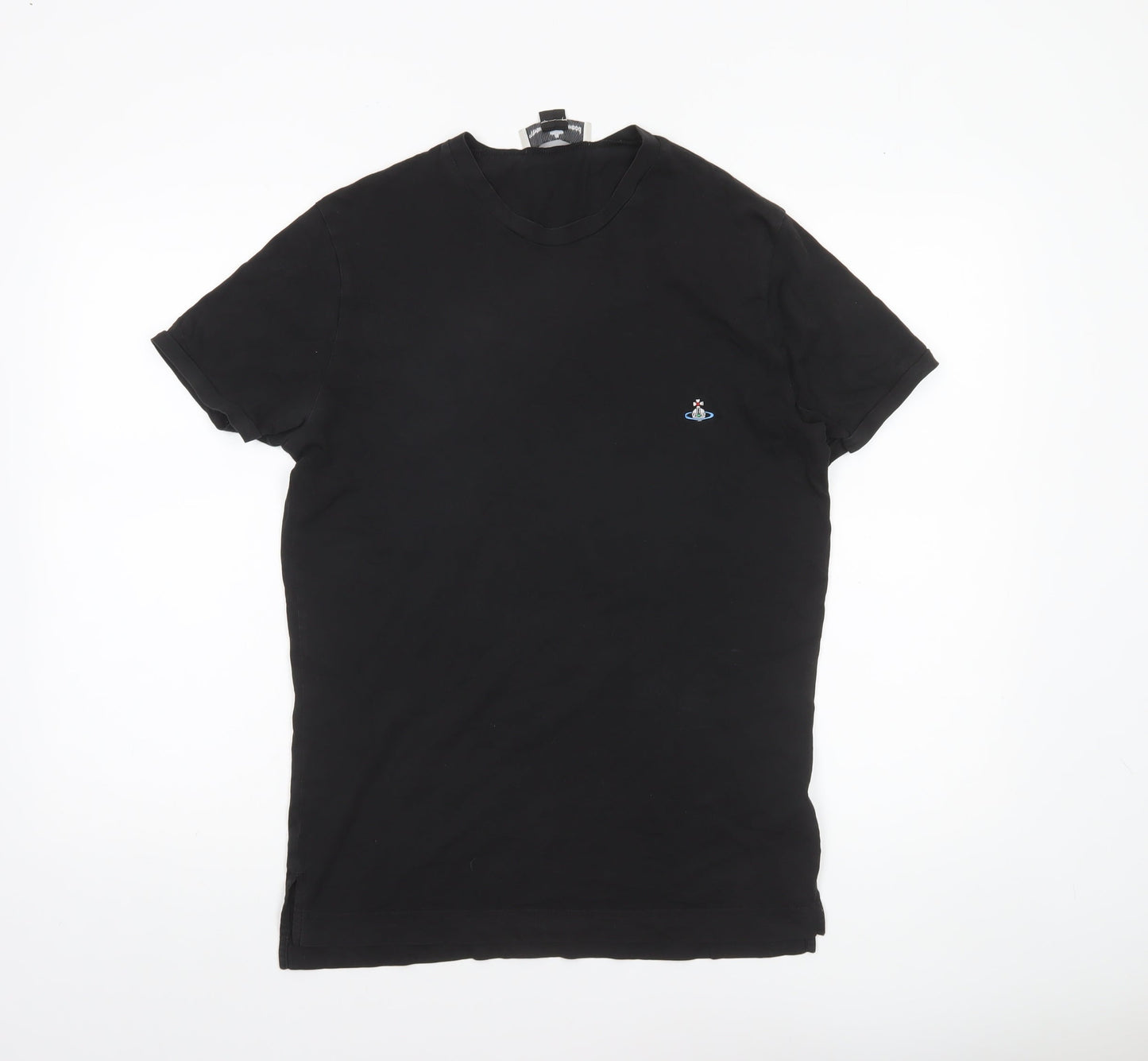 Vivienne Westwood Men's Black Cotton Logo T-Shirt Size M