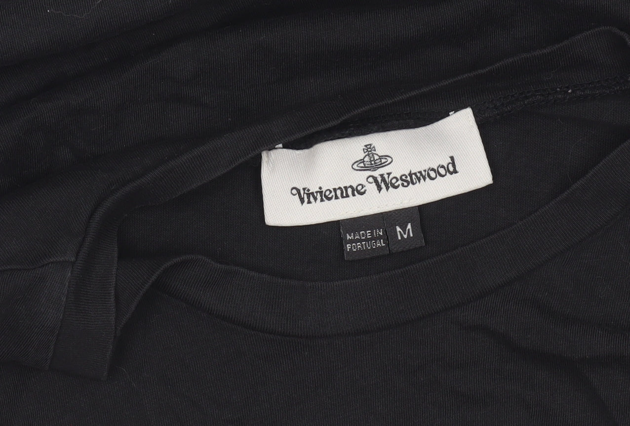 Vivienne Westwood Men's Black Cotton Logo T-Shirt Size M