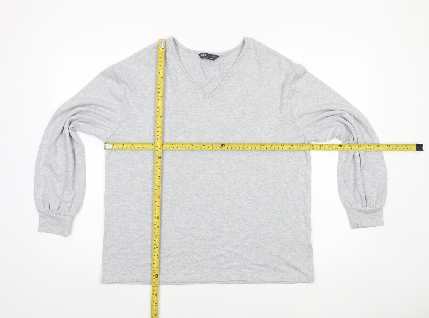 Womens UK Size 14 Marks and Spencer Grey Pullover Jumper