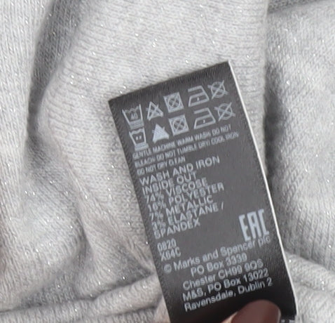 Womens UK Size 14 Marks and Spencer Grey Pullover Jumper
