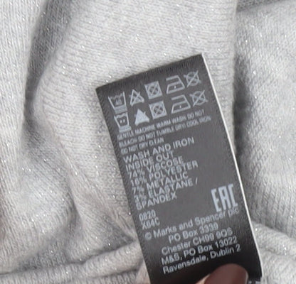 Womens UK Size 14 Marks and Spencer Grey Pullover Jumper
