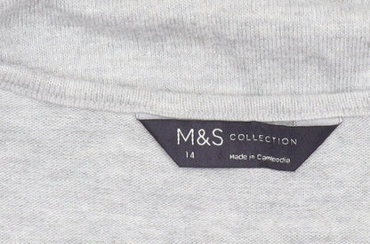 Womens UK Size 14 Marks and Spencer Grey Pullover Jumper