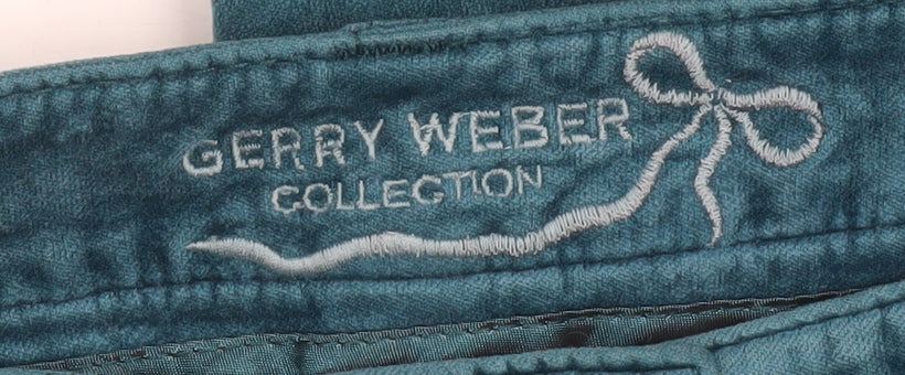 Gerry Weber Collection Women’s Teal Chino Trousers Size 14 Regular Cotton Blend