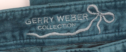 Gerry Weber Collection Women’s Teal Chino Trousers Size 14 Regular Cotton Blend