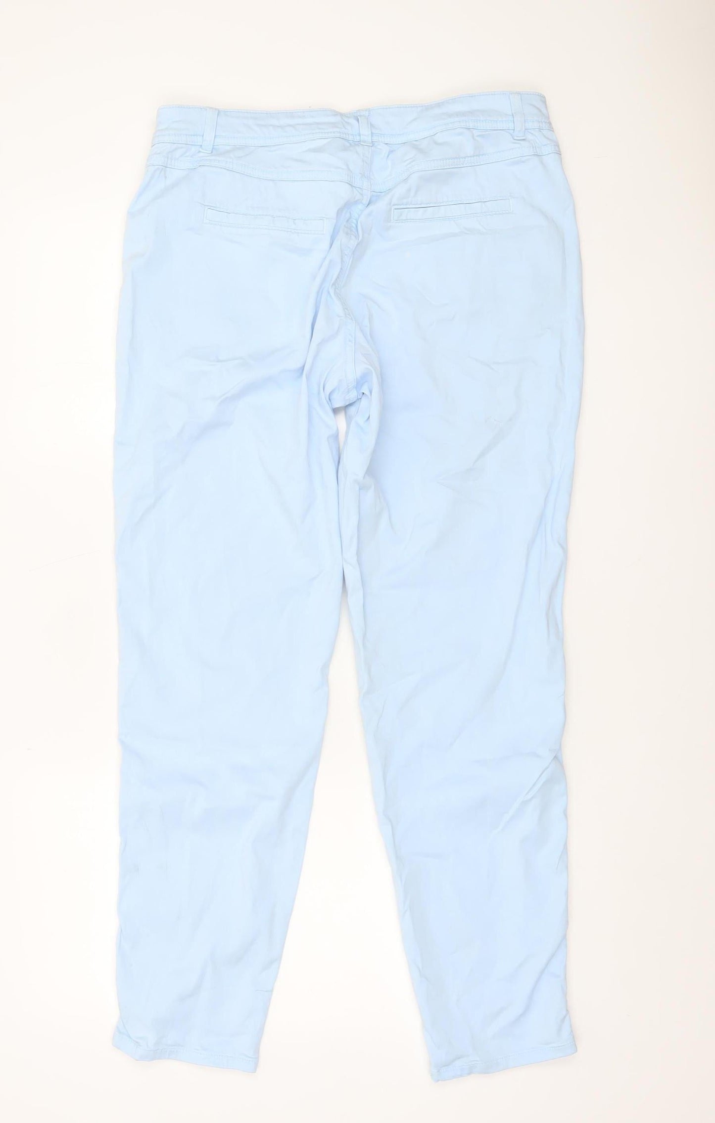 Womens UK Size 14 Taifun Regular Fit Chino Blue Trousers