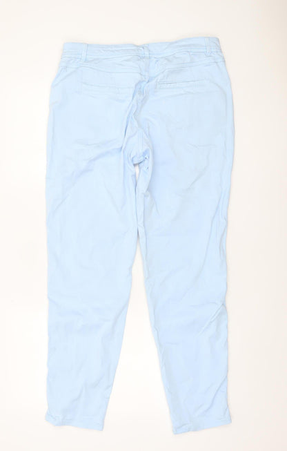 Womens UK Size 14 Taifun Regular Fit Chino Blue Trousers