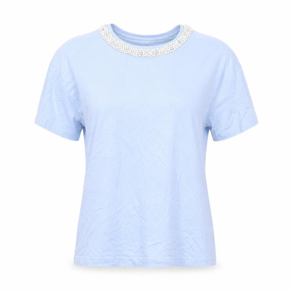 Womens UK Size 12 Savida Blue Basic T-Shirt