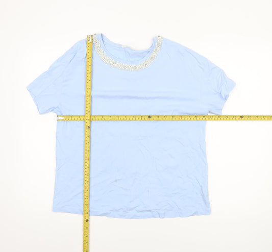 Womens UK Size 12 Savida Blue Basic T-Shirt