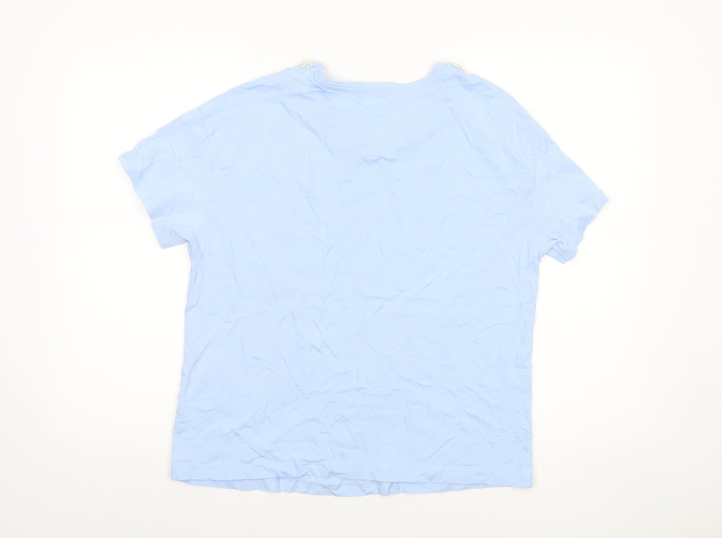 Womens UK Size 12 Savida Blue Basic T-Shirt
