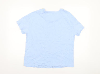 Womens UK Size 12 Savida Blue Basic T-Shirt