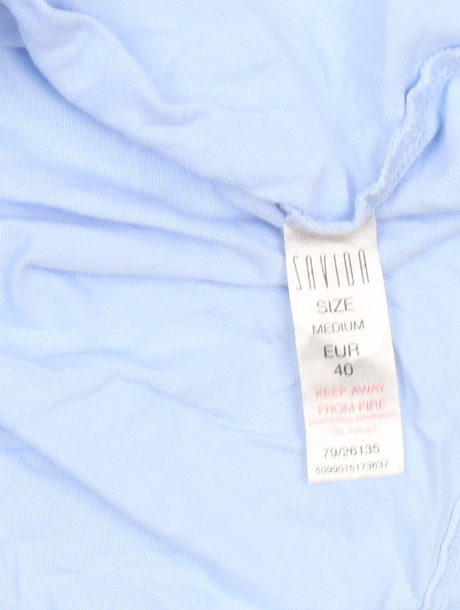 Womens UK Size 12 Savida Blue Basic T-Shirt