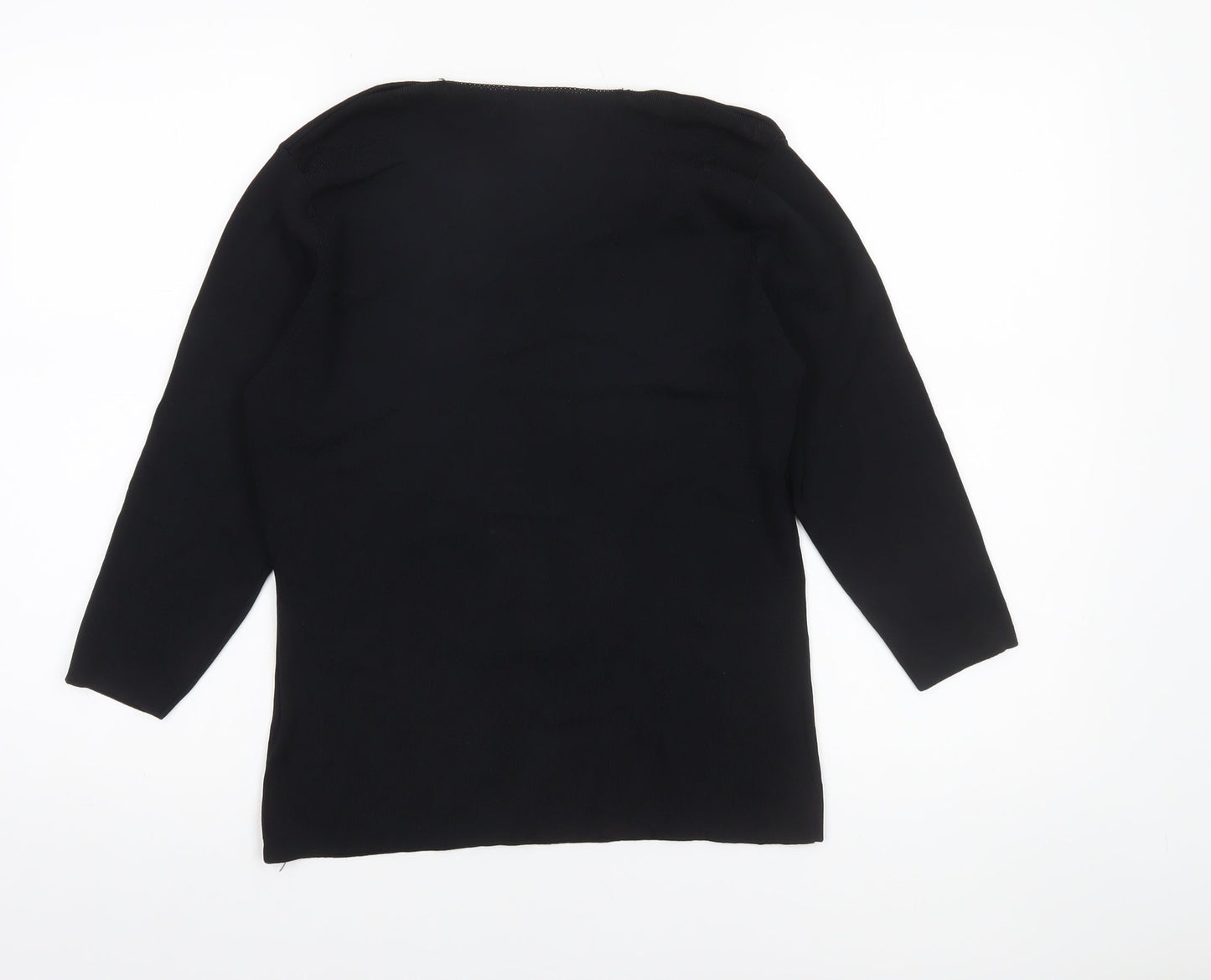 Womens UK Size M Bonmarché Black Basic Blouse
