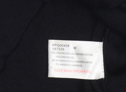 Womens UK Size M Bonmarché Black Basic Blouse