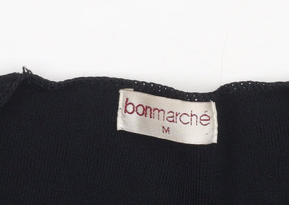 Womens UK Size M Bonmarché Black Basic Blouse