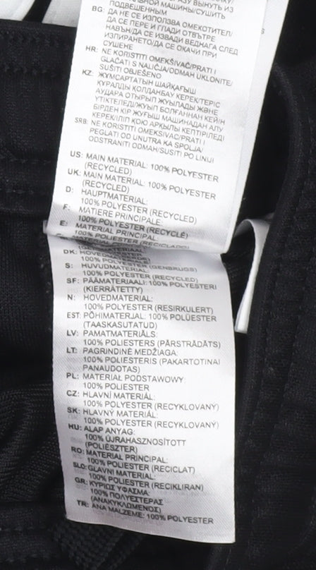 Adidas Men's Black Small Jogger Trousers with Ankle Zips